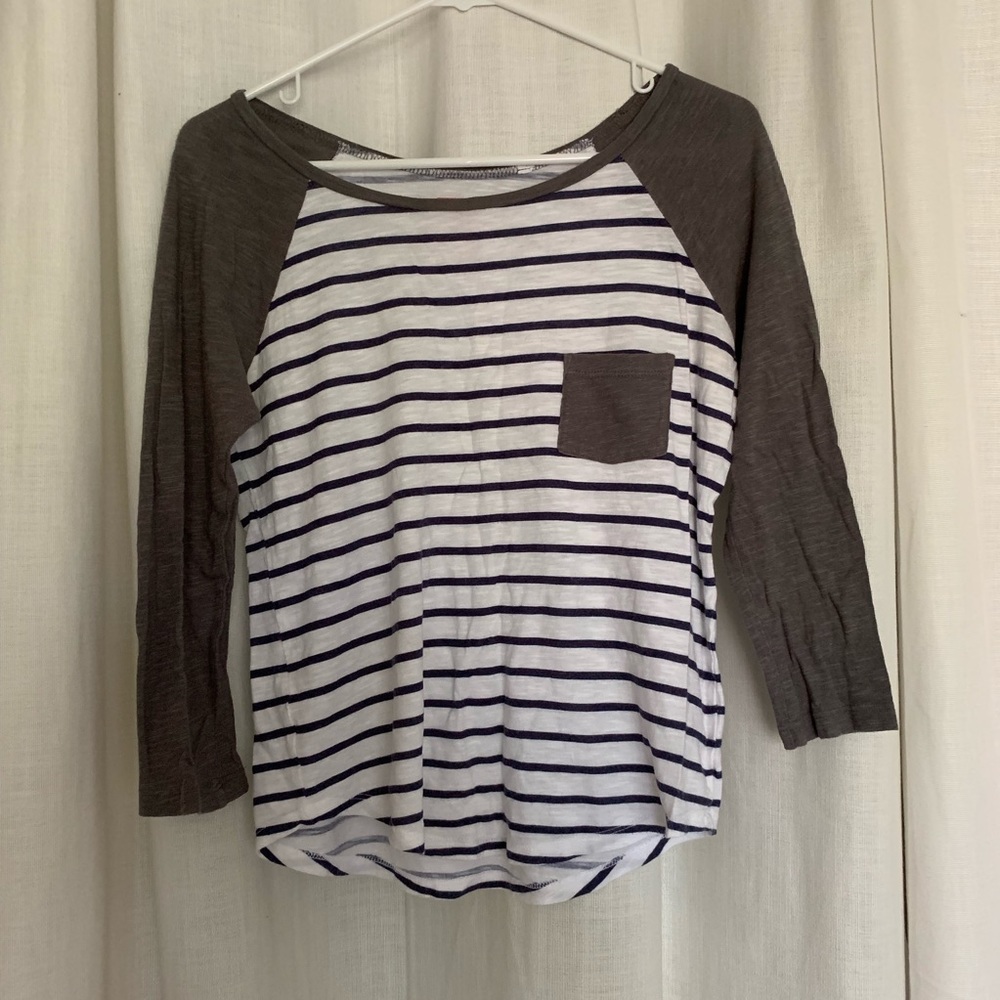 PacSun Striped Baseball Tee